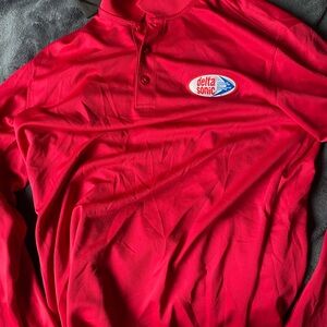 Red Men's Polo Shirt delta sonic wash